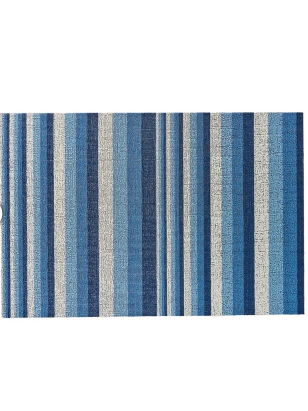 Chilewich Shag Indoor/Outdoor Mat, 2' x 3' Blue Striped